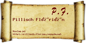 Pillisch Flórián névjegykártya